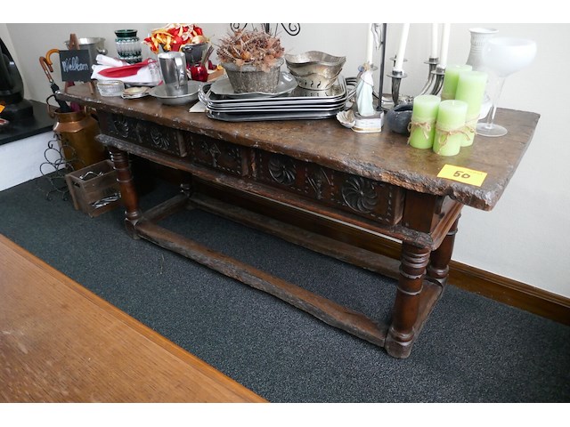 Stijlvolle antieken spaanse baroktafel - afbeelding 2 van  4