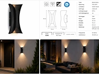 Stijlvolle buiten led wandlamp (horoz) – 10w – 4200k neutraal wit – ip65 – marvel-10 (4 stuks) - afbeelding 4 van  5