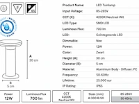 Stijlvolle buiten led wandlamp (horoz) – 12w – 4200k neutraal wit – ip65 – dexter-2 (4 stuks) - afbeelding 5 van  5