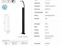 Stijlvolle buiten led wandlamp (horoz) – 12w – 4200k neutraal wit – ip65 – prestige-4 (4 stuks) - afbeelding 5 van  5