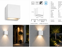 Stijlvolle buiten led wandlamp (horoz) – 4w – 4200k neutraal wit – ip65 – sekoya (6 stuks) - afbeelding 3 van  5