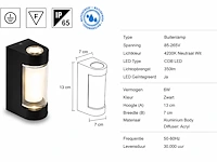 Stijlvolle buiten led wandlamp (horoz) – 6w – 4200k neutraal wit – ip65 – vector-6 (4 stuks) - afbeelding 5 van  5