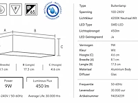Stijlvolle buiten led wandlamp (horoz) – 9w – 4200k neutraal wit – ip65 – andiz (6 stuks) - afbeelding 5 van  5