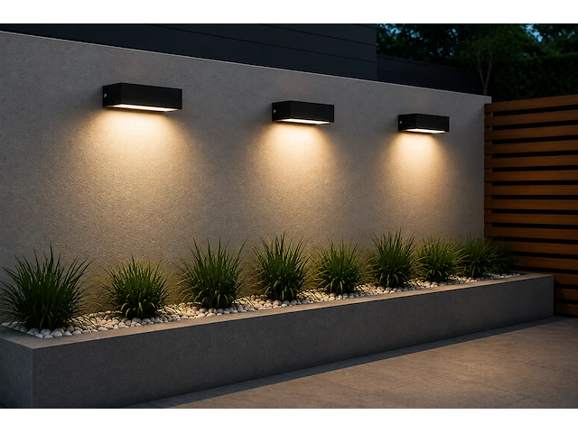 Stijlvolle buiten led wandlamp (horoz) – 9w – 4200k neutraal wit – ip65 – andiz (6 stuks) - afbeelding 2 van  5