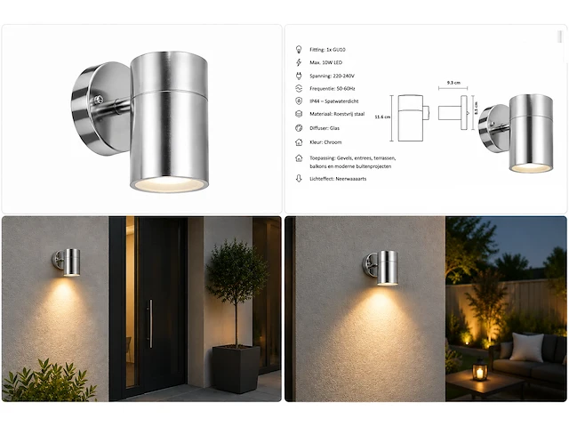 Stijlvolle buiten led wandlamp (horoz) – ip44 – manolya-1 (4 stuks) - afbeelding 4 van  5