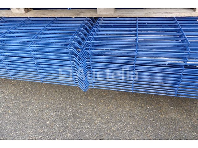 Stijve hekpanelen + palen + accessoires (ral5003) - afbeelding 2 van  12