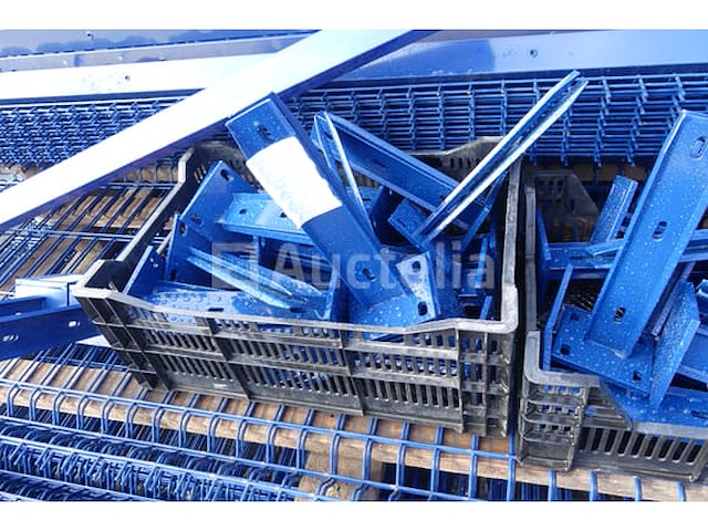 Stijve hekpanelen + palen + accessoires (ral5003) - afbeelding 4 van  12