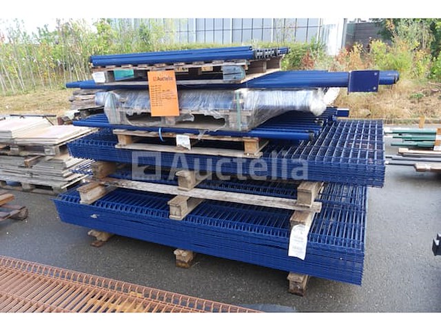 Stijve hekpanelen + palen + accessoires (ral5003) - afbeelding 1 van  12
