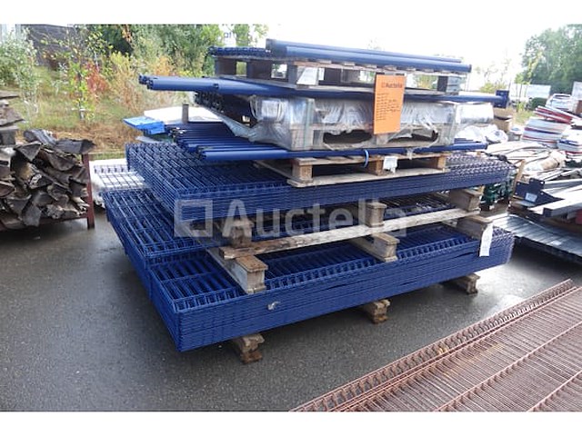 Stijve hekpanelen + palen + accessoires (ral5003) - afbeelding 11 van  12