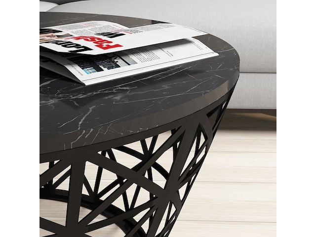 Stil salontafel | 100% melamine | zwart - afbeelding 2 van  3