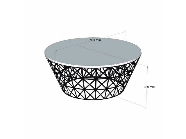 Stil salontafel | 100% melamine | zwart - afbeelding 3 van  3