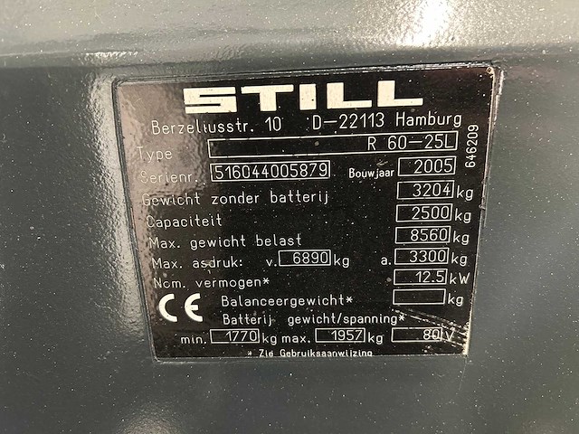 Still - r60-25l - vorkheftruck - afbeelding 6 van  11