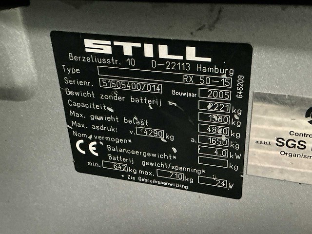 Still - rx50-15 - vorkheftrucks - 2005 - afbeelding 10 van  10