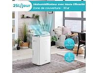 Stille luchtontvochtiger 25l/dag met 6,5l tank voor kamers tot 50m² - afbeelding 3 van  6