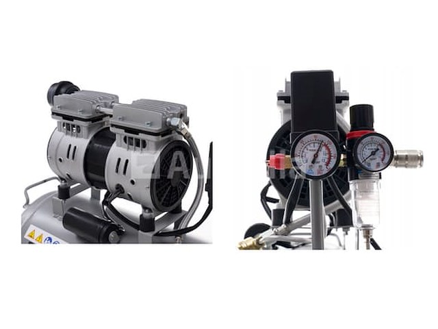 Stille olievrije compressor 50 l kraft&dele - afbeelding 2 van  2