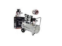 Stille olievrije compressor 50 l kraft&dele - afbeelding 2 van  2