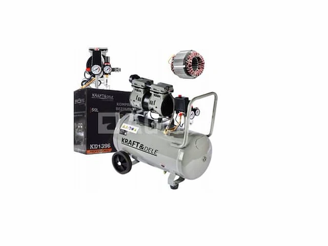 Stille olievrije compressor 50 l kraft&dele - afbeelding 2 van  2
