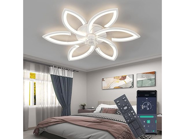 Stille plafondventilator met licht - afbeelding 1 van  3