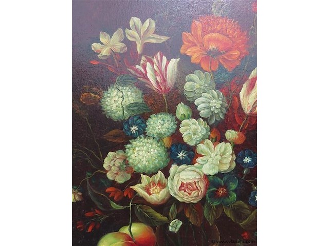 Stilleven bloemen barok kader - afbeelding 3 van  4