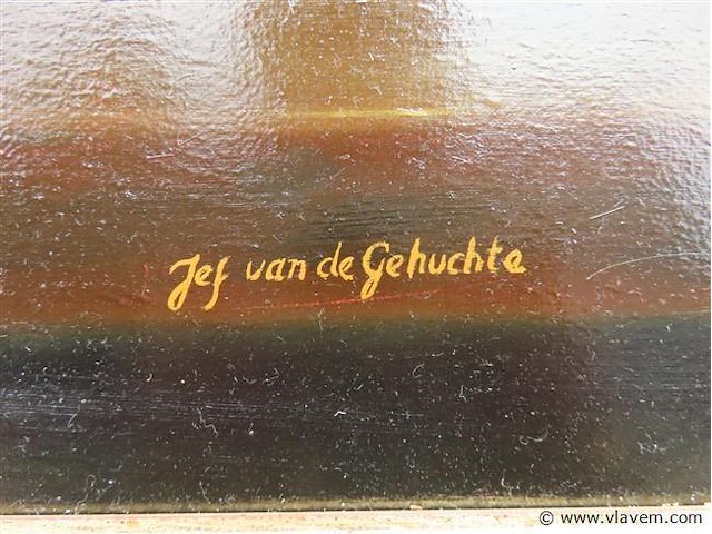 Stilleven, olie op doek, van de gehuchte jef - afbeelding 3 van  3
