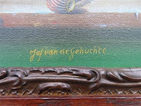 Stilleven, olie op doek, van de gehuchte jef - afbeelding 3 van  3