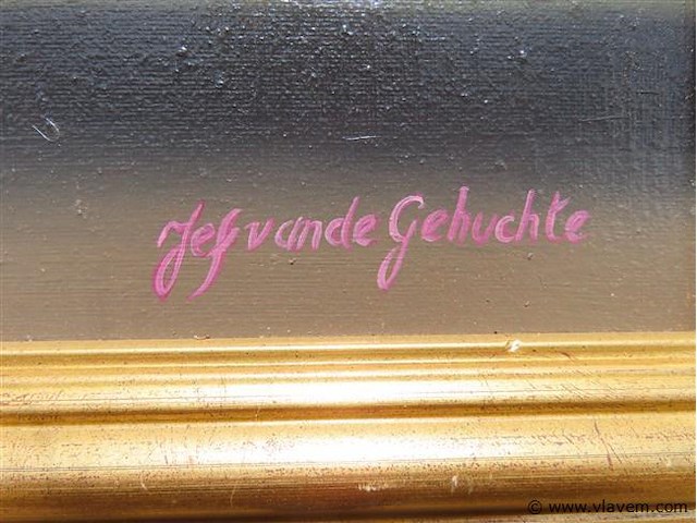 Stilleven, olie op doek, van de gehuchte jef - afbeelding 3 van  3