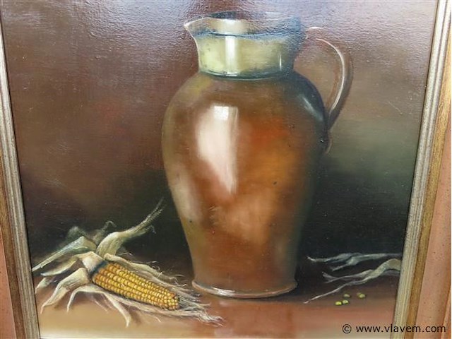 Stilleven, olie op doek, van de gehuchte jef - afbeelding 2 van  3