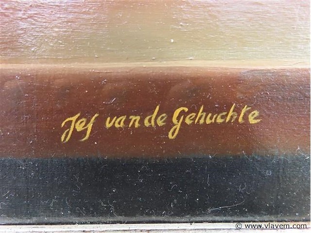 Stilleven, olie op doek, van de gehuchte jef - afbeelding 3 van  3