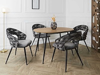 Stoel - grey velvet (x6) - afbeelding 1 van  6