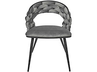 Stoel - grey velvet (x6) - afbeelding 4 van  6