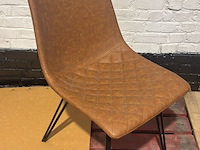Stoel cognac lederlook - afbeelding 1 van  1