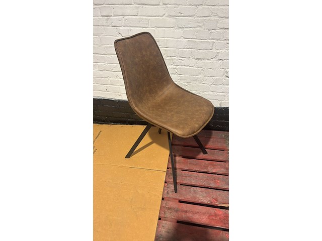 Stoel cognac microfiber - afbeelding 1 van  1