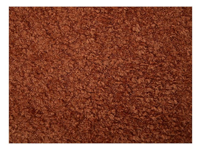 Stoel met armleuningen van badstof en zwart rubberhout - terracotta - afbeelding 5 van  5