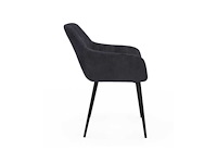 Stoel met fluwelen armleuningen en metalen poten (x6) - afbeelding 4 van  9