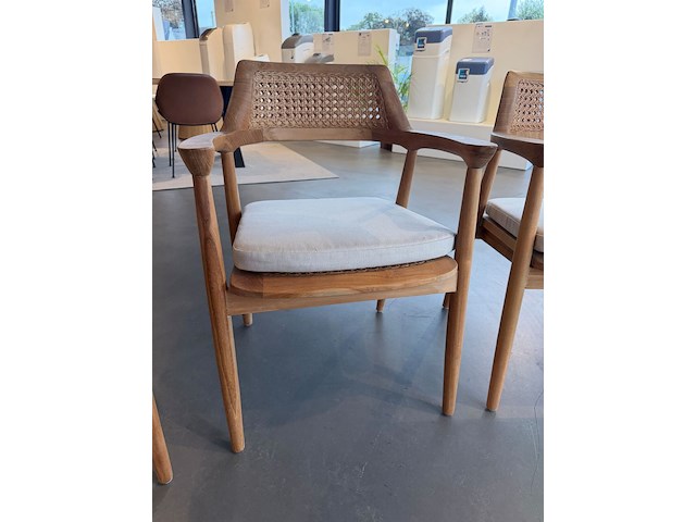 Stoel teak - gescova (met kussen) - afbeelding 2 van  4