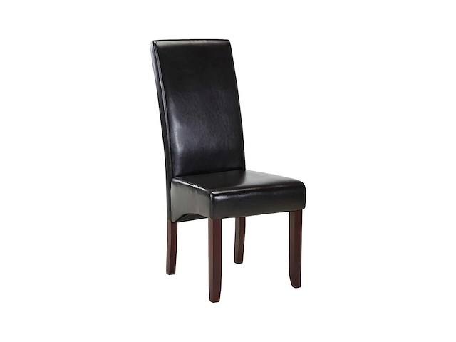 Stoelen - glanzend bruine imitatie - donkerhouten poten (x6) - afbeelding 2 van  6