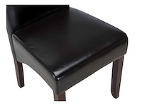 Stoelen - glanzend bruine imitatie - donkerhouten poten (x6) - afbeelding 3 van  6