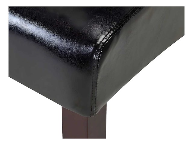 Stoelen - glanzend bruine imitatie - donkerhouten poten (x6) - afbeelding 4 van  6