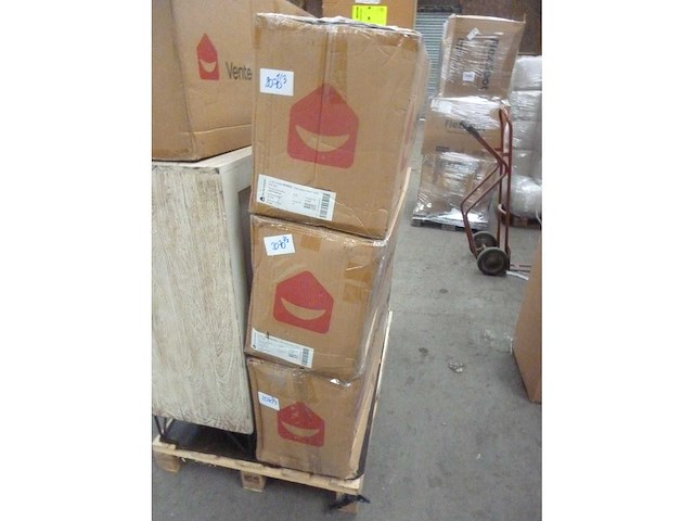 Stoelen - glanzend bruine imitatie - donkerhouten poten (x6) - afbeelding 6 van  6