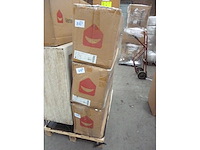 Stoelen - glanzend bruine imitatie - donkerhouten poten (x6) - afbeelding 6 van  6