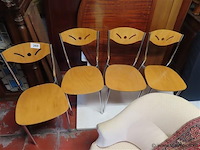 Stoelen hout/metaal 4 stuks - afbeelding 1 van  3