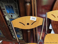 Stoelen hout/metaal 4 stuks - afbeelding 2 van  3