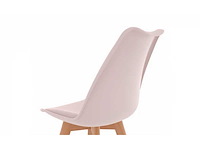 Stoelen mengen kleuren: 1x wit, 1x lichtgrijs, 1x pastelblauw en 1x roze - set van 4 - afbeelding 6 van  8