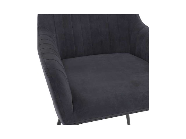 Stoelen met fluwelen armleuningen en metalen poten (x6) - afbeelding 5 van  9