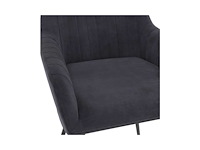 Stoelen met fluwelen armleuningen en metalen poten (x6) - afbeelding 5 van  9