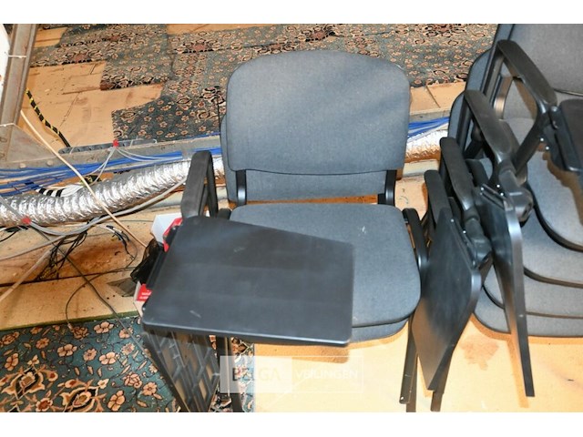 Stoelen met schrijfplank (11x) - afbeelding 1 van  3