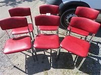 Stoelen metaal en skai, 6 stuks