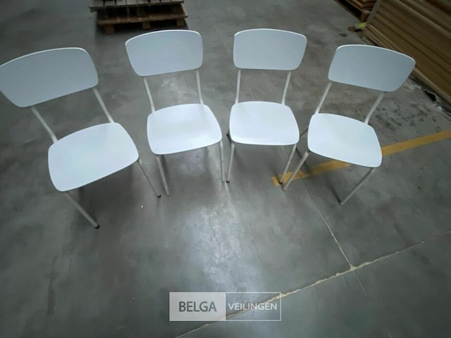 Stoelen wit (4x) - afbeelding 1 van  3