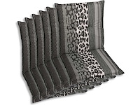 Stoelkussen met lage rugleuning, set van 6, kleur: antraciet - afbeelding 1 van  5