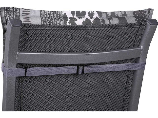 Stoelkussen met lage rugleuning, set van 6, kleur: antraciet - afbeelding 4 van  5